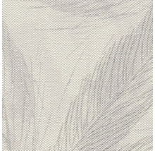 Close-up van behang met bladmotief en textielstructuur