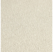 Close-up van een lichtgekleurd textielbehang met stofstructuur