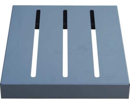 Metalen plank met drie sleuven