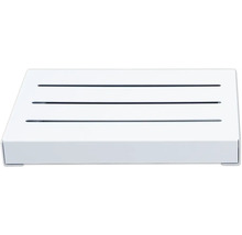 Witte douchekruk met drie sleuven