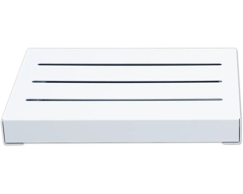 Witte douchekruk met drie sleuven