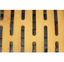 Close-up van een geperforeerde metalen plaat