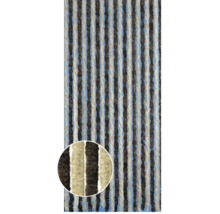 Chenille strokengordijn met afwisselende stroken