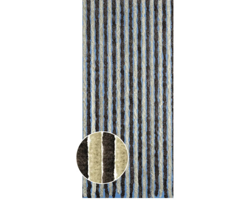 Chenille strokengordijn met afwisselende stroken