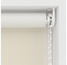 Oprolbaar rolgordijn met kralenketting in raamkozijn