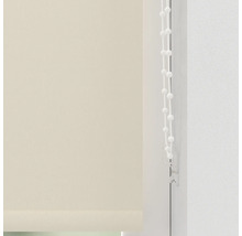 Beige rolgordijn met zijdelingse bediening met ketting