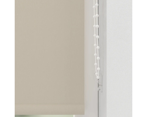 Beige raamrolgordijn met bedieningsketting