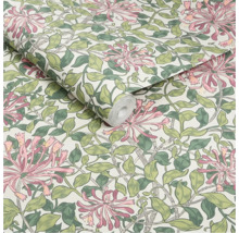 Behangrol met bloemen- en bladerenmotief