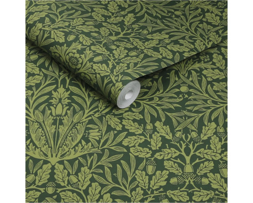 Behangrol met eikenbladmotief