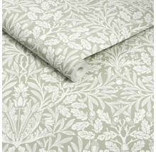 Rol behang met eikenbladmotief