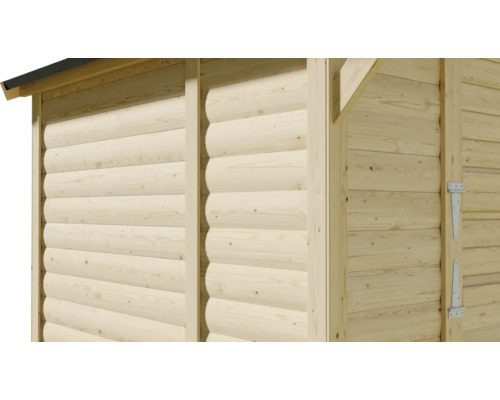 Detailopname van een houten tuinhuis