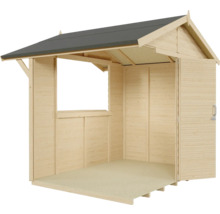 Open houten tuinhuis bouwpakket met dak