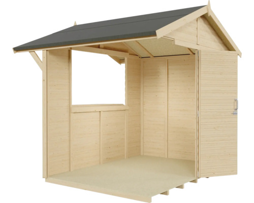 Open houten tuinhuis bouwpakket met dak