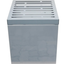 Metalen plantenbak met horizontale sleuven