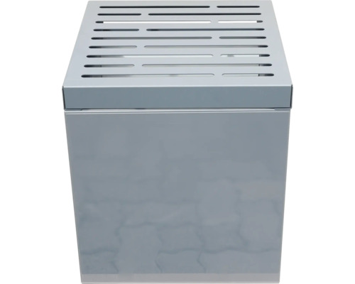 Metalen plantenbak met horizontale sleuven