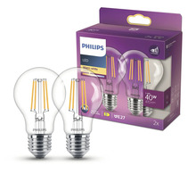 Philips ledlamp, warm wit, 2 stuks