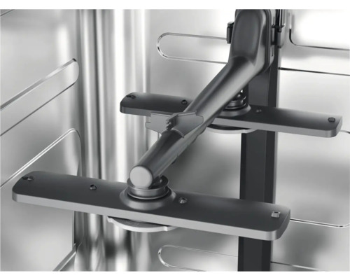 Interieur van een vaatwasser met sproeiarm