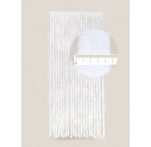 Decoratieve sjaal met franjes en detailweergave met centimeteraanduiding