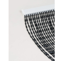 Decoratief kralengordijn met zwarte kralen