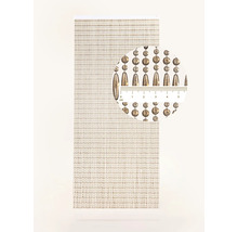 Gordijn met kralen en druppelhangers voor binnenshuis