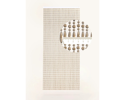 Gordijn met kralen en druppelhangers voor binnenshuis