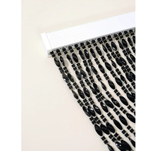 Kralengordijn met zwarte kunststof kralen