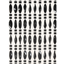 Gordijn van zwarte decoratieve kralen