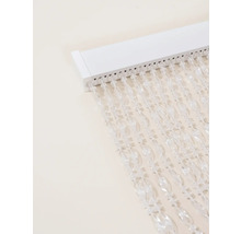 Decoratieve gordijnen met kunststof kralen en ophangrail