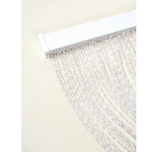 Decoratief gordijn met kunststof draden en rail