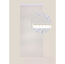 Decoratief draadgordijn met detailopname voor maatweergave