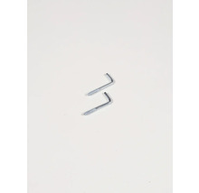 Twee L-vormige haakschroeven