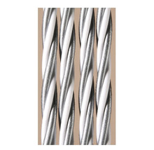 Gedraaide textielkabel in zilver en wit