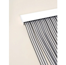 Gordijn met lamellen aan een rail