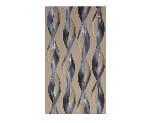 Close-up van een patroon van spiraalvormige metalen elementen