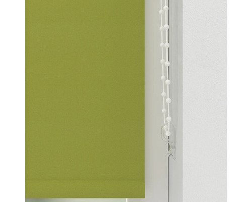 Groene rolgordijnen met bedieningsketting