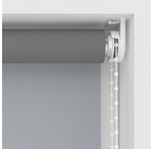 Grijs rolgordijn met kettingbediening voor raamdecoratie