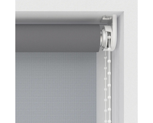 Grijs rolgordijn met kettingbediening voor raamdecoratie