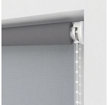 Grijze rolgordijn met kettingbediening voor raamdecoratie