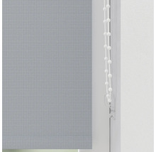 Grijs stoffen rolgordijn met kettingbediening voor raamdecoratie