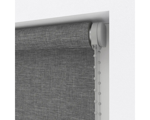 Grijs rolgordijn met kettingbediening voor raamdecoratie en zonwering