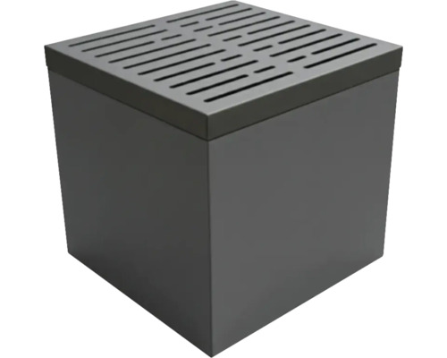 Kubieke afvalwatercontainer met roosterdeksel