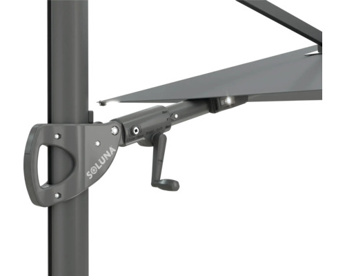 Detailopname van een parasol met slinger mechanisme
