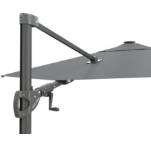 Detailweergave van een Soluna parasol met slinger mechanisme