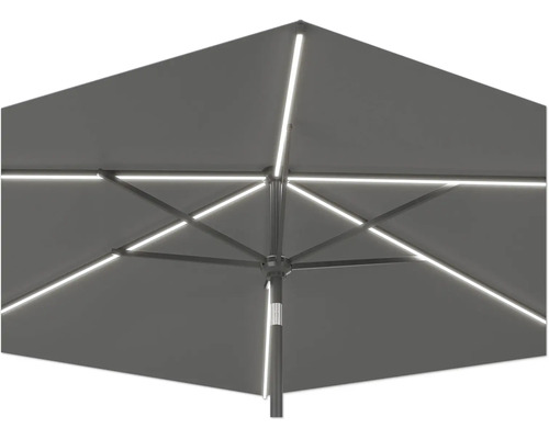 Vierkante parasol met ledverlichting