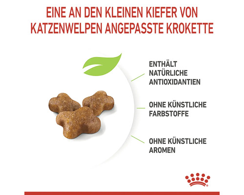 Kroketten speciaal voor kleine kittens, met natuurlijke antioxidanten, zonder kunstmatige kleur- en smaakstoffen.