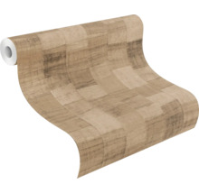 Rol behang met kurklook