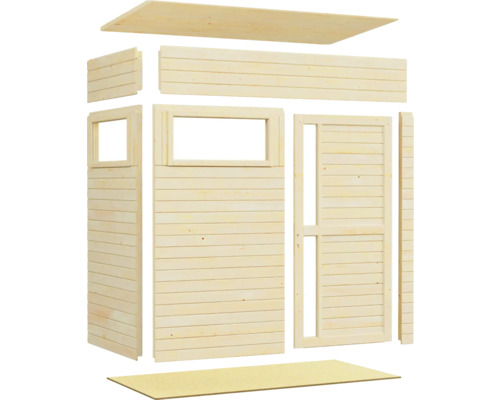 Houten tuinhuis bouwpakket met raam en deur