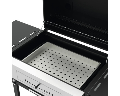 Houtskoolgrill met kolenbak