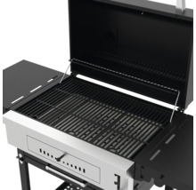 Open houtskoolbarbecue met opbergvakken