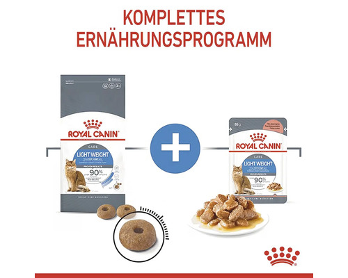 Compleet voedingsprogramma van Royal Canin Light Weight voor katten
